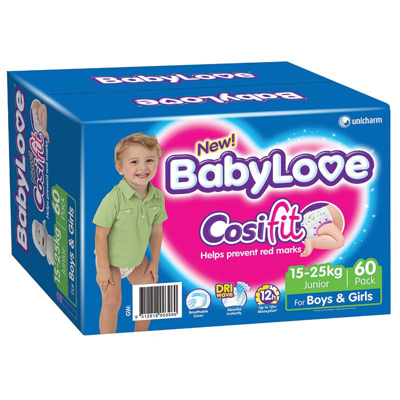 Baby Love Junior Nappies - 15-25kg 78/Ctn